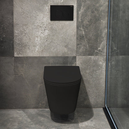 WALL HUNG TOILET SUITE MATTE BLACK