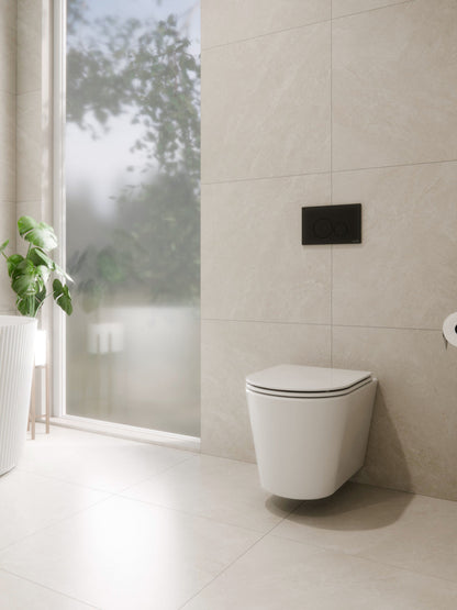 CODE PURE TYPHOON WALL HUNG TOILET SUITE | MATTE BLACK BUTTON