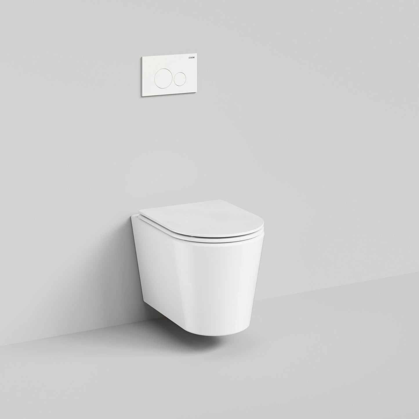 CODE PURE TYPHOON WALL HUNG TOILET SUITE | MATTE WHITE BUTTON