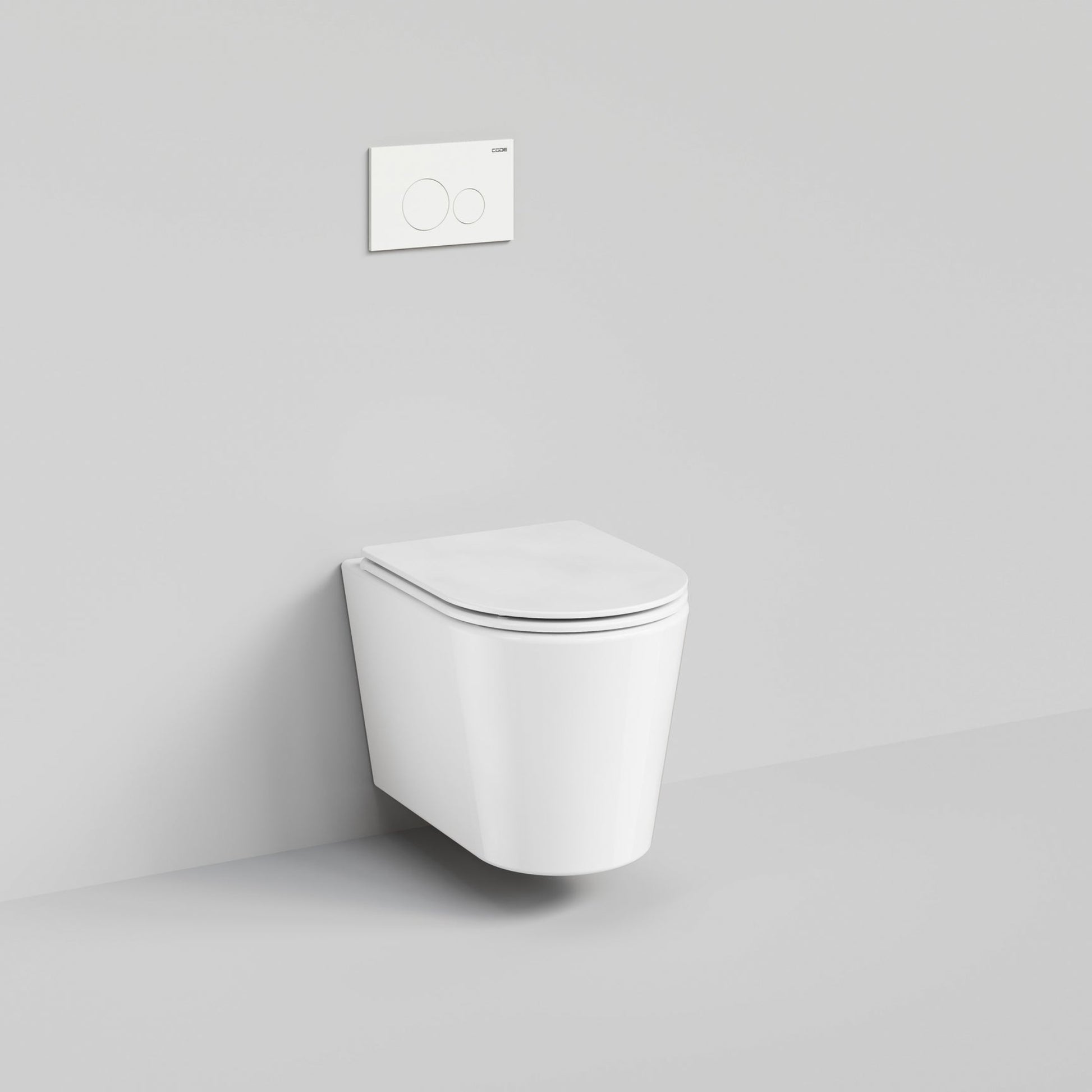 CODE PURE TYPHOON WALL HUNG TOILET SUITE | MATTE WHITE BUTTON