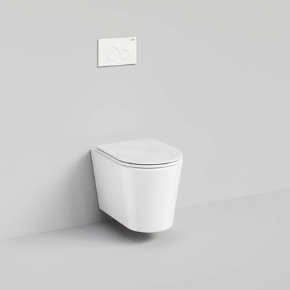 CODE PURE TYPHOON WALL HUNG TOILET SUITE | MATTE WHITE BUTTON