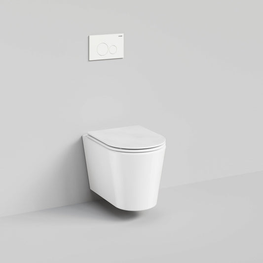 CODE PURE TYPHOON WALL HUNG TOILET SUITE | MATTE WHITE BUTTON