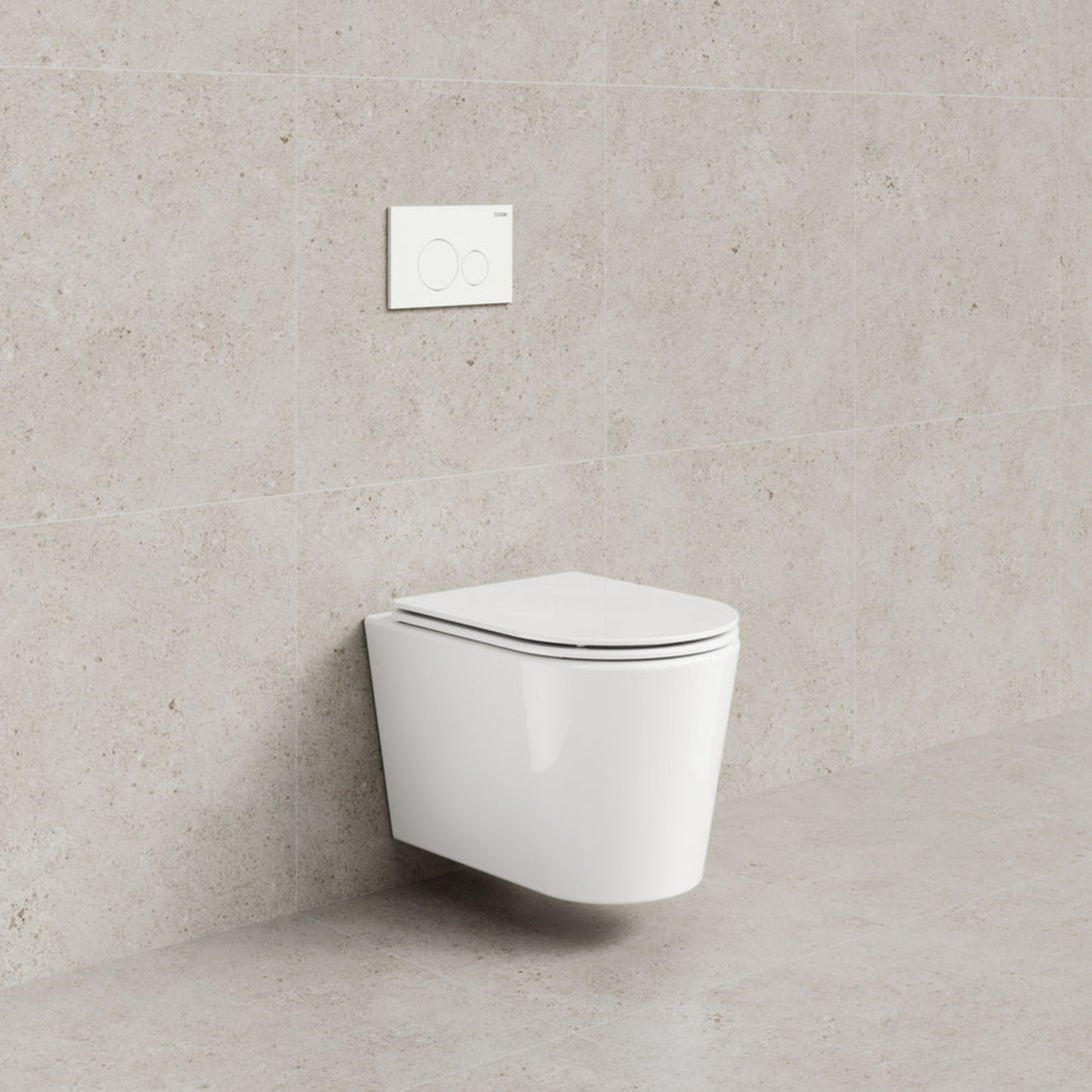 CODE PURE TYPHOON WALL HUNG TOILET SUITE | MATTE WHITE BUTTON