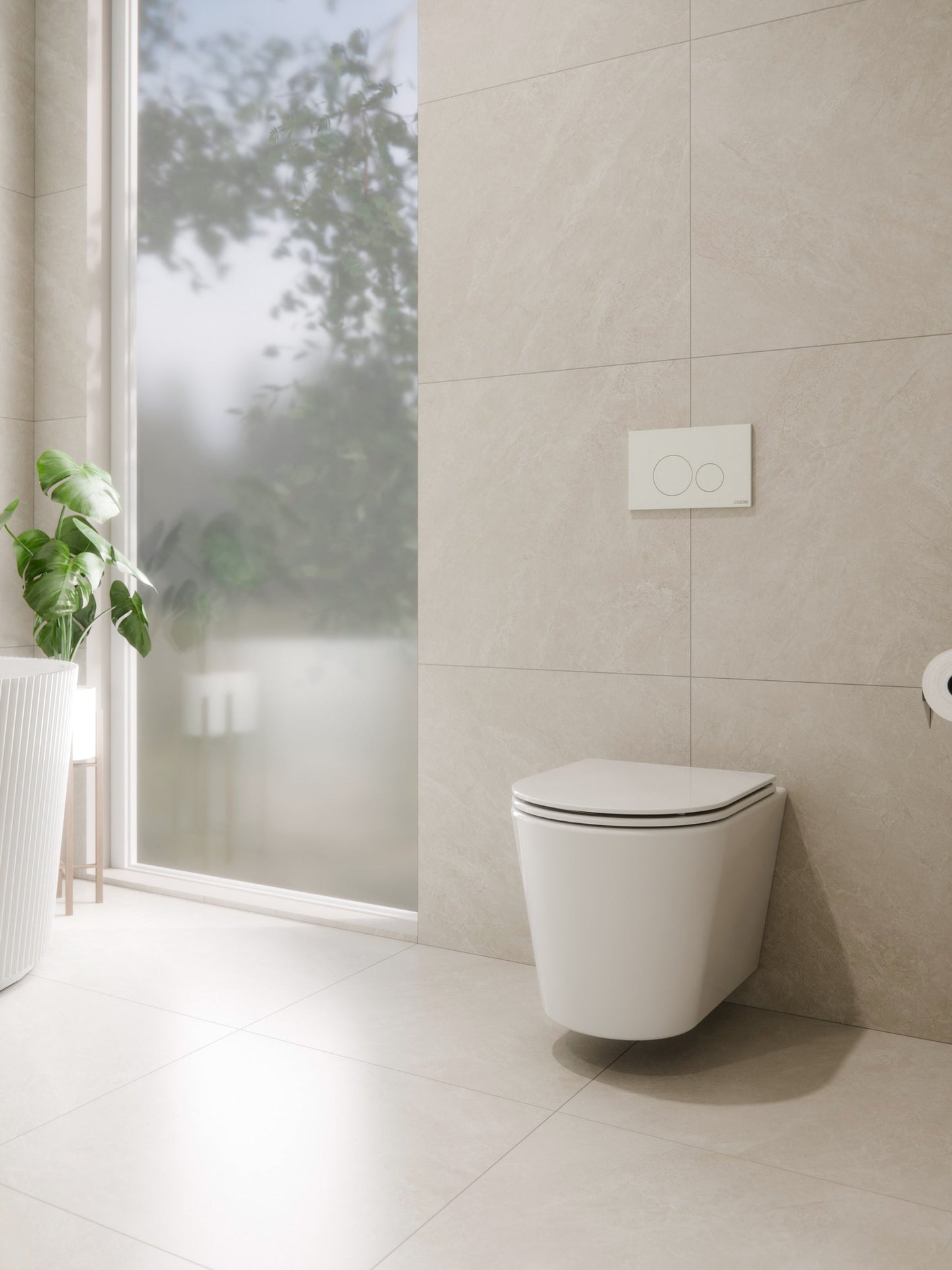 CODE PURE TYPHOON WALL HUNG TOILET SUITE | MATTE WHITE BUTTON