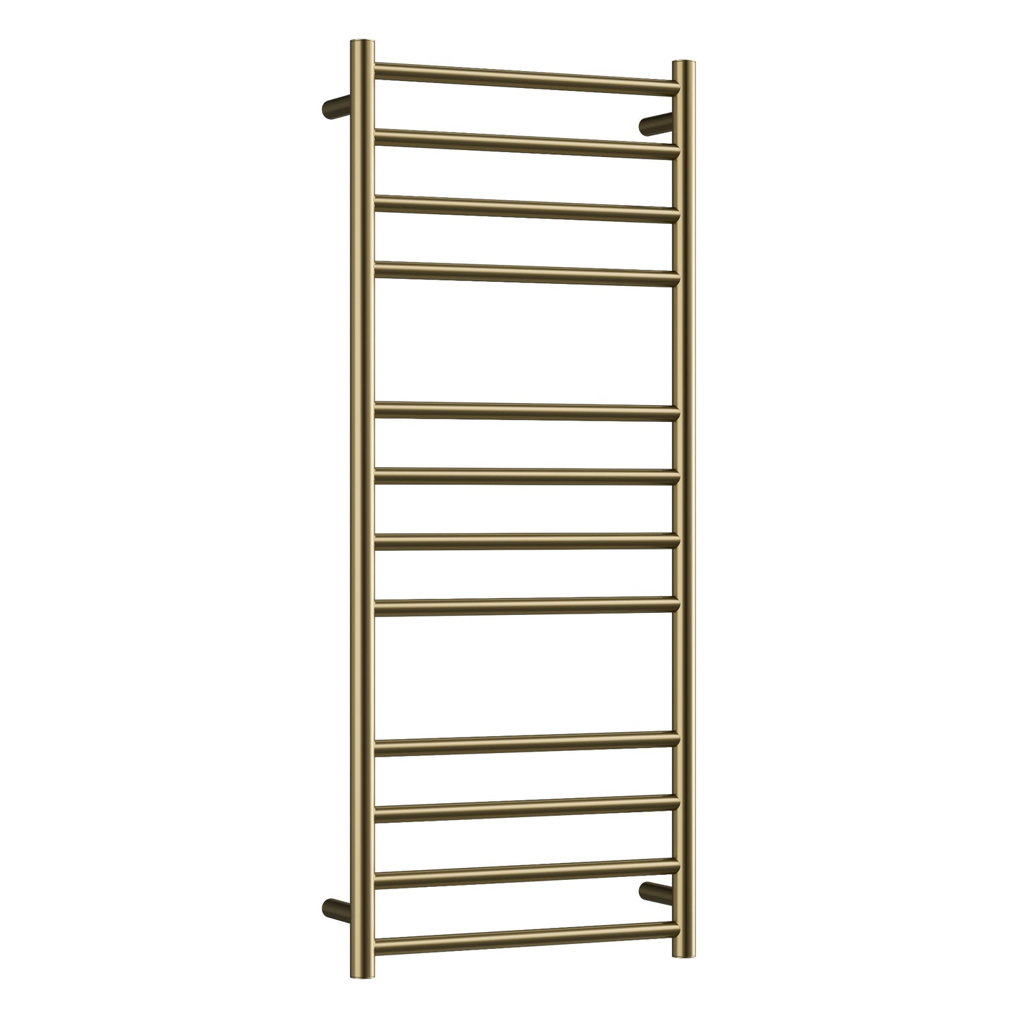 CODE ROUND HEATED TOWEL LADDERS 1200X500 BRUSHED BRASS
