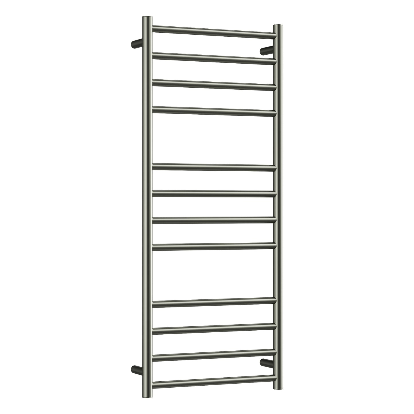 CODE ROUND HEATED TOWEL LADDERS 1200X500 BRUSHED STAINLESS