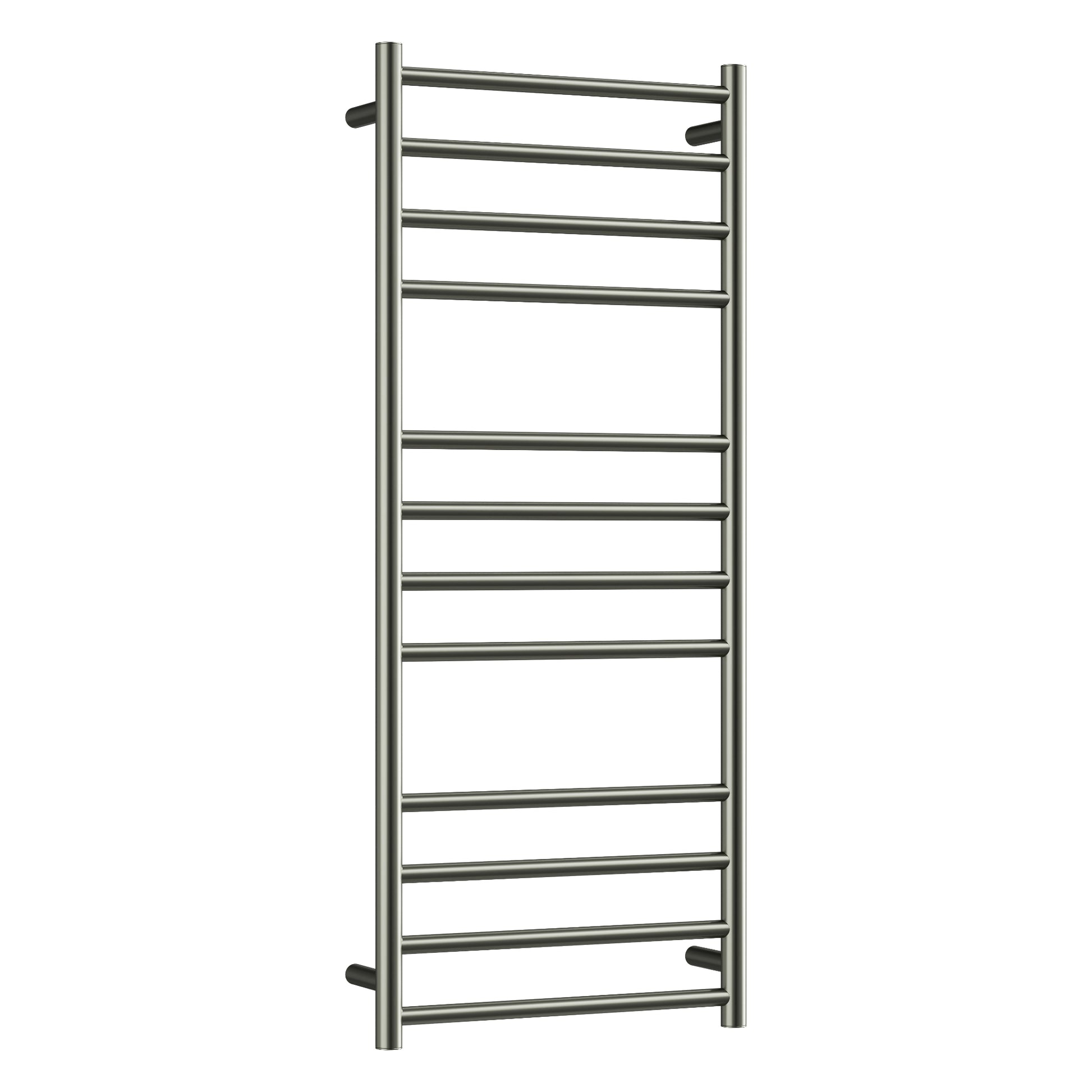 CODE ROUND HEATED TOWEL LADDERS 1200X500 BRUSHED STAINLESS