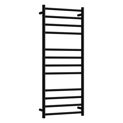 CODE ROUND HEATED TOWEL LADDERS 1200X500 MATTE BLACK