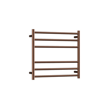 CODE ROUND HEATED TOWEL LADDERS 600X650 BRUSHED COPPER