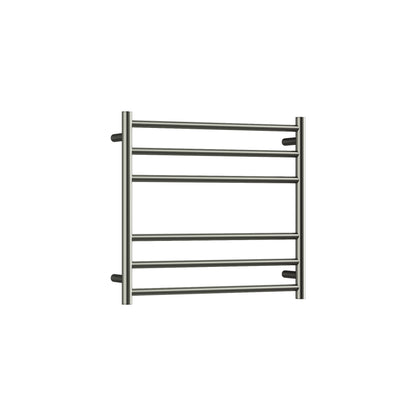 CODE ROUND HEATED TOWEL LADDERS 600X650 BRUSHED NICKEL