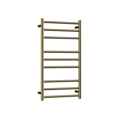 CODE ROUND HEATED TOWEL LADDERS 900X500 BRUSHED BRASS