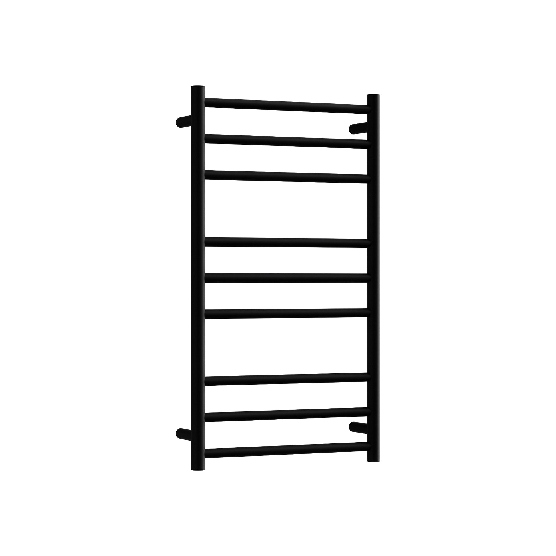 CODE ROUND HEATED TOWEL LADDERS 900X500 MATTE BLACK