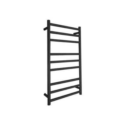 CODE ROUND HEATED TOWEL LADDERS 900X500 MATTE BLACK