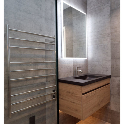 CODE ROUND HEATED TOWEL LADDERS 900X650 CHROME