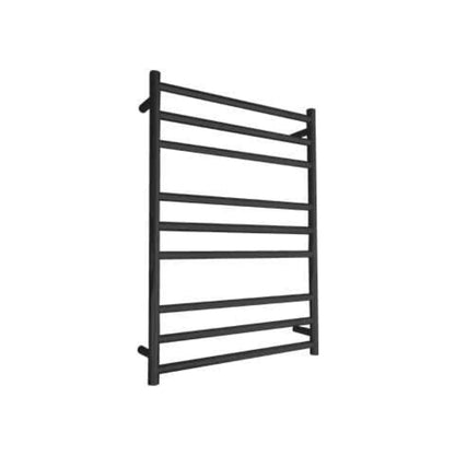 CODE ROUND HEATED TOWEL LADDERS 900X650 MATTE BLACK