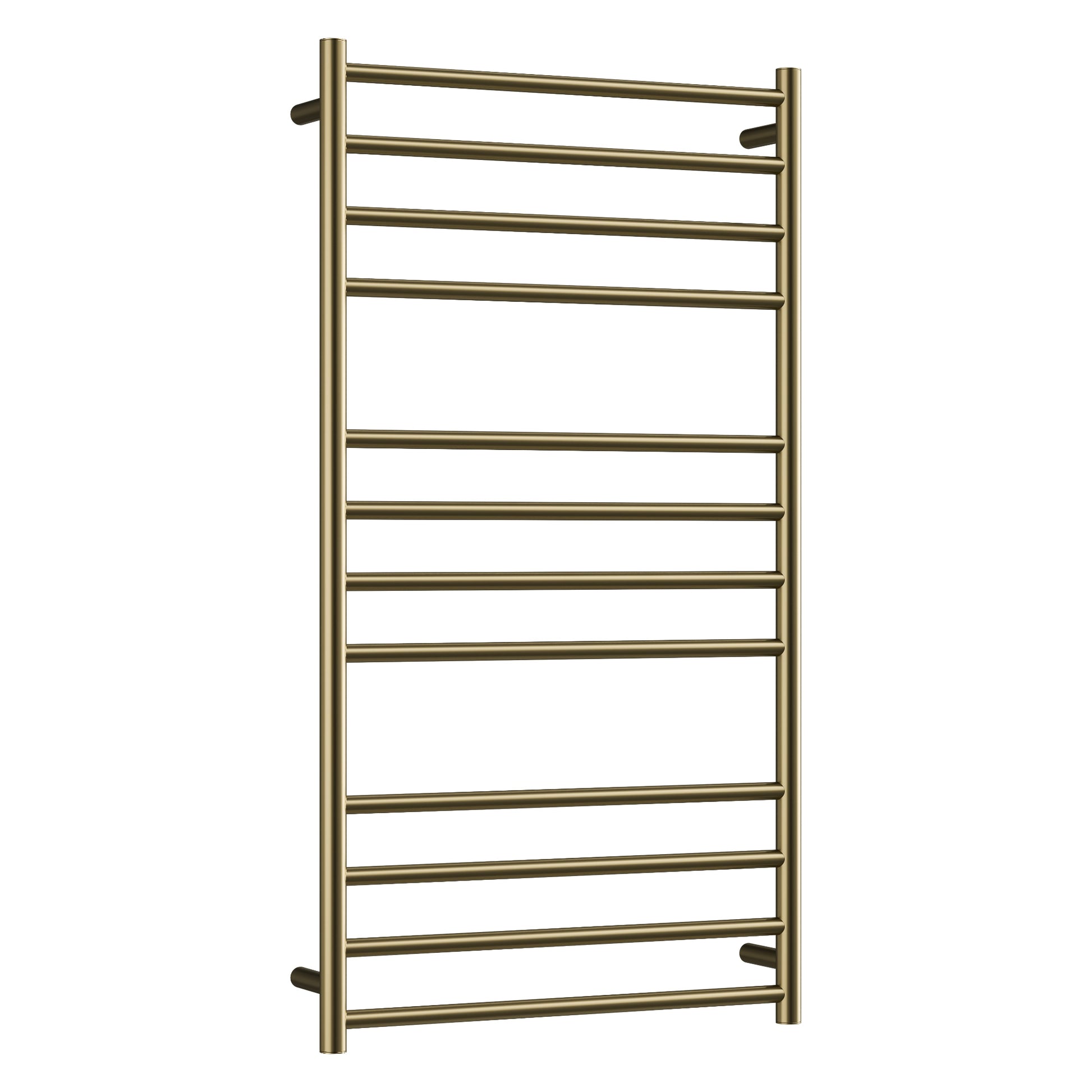 CODE ROUND HEATED TOWEL LADDER 1200X650 BRUSHED BRASS