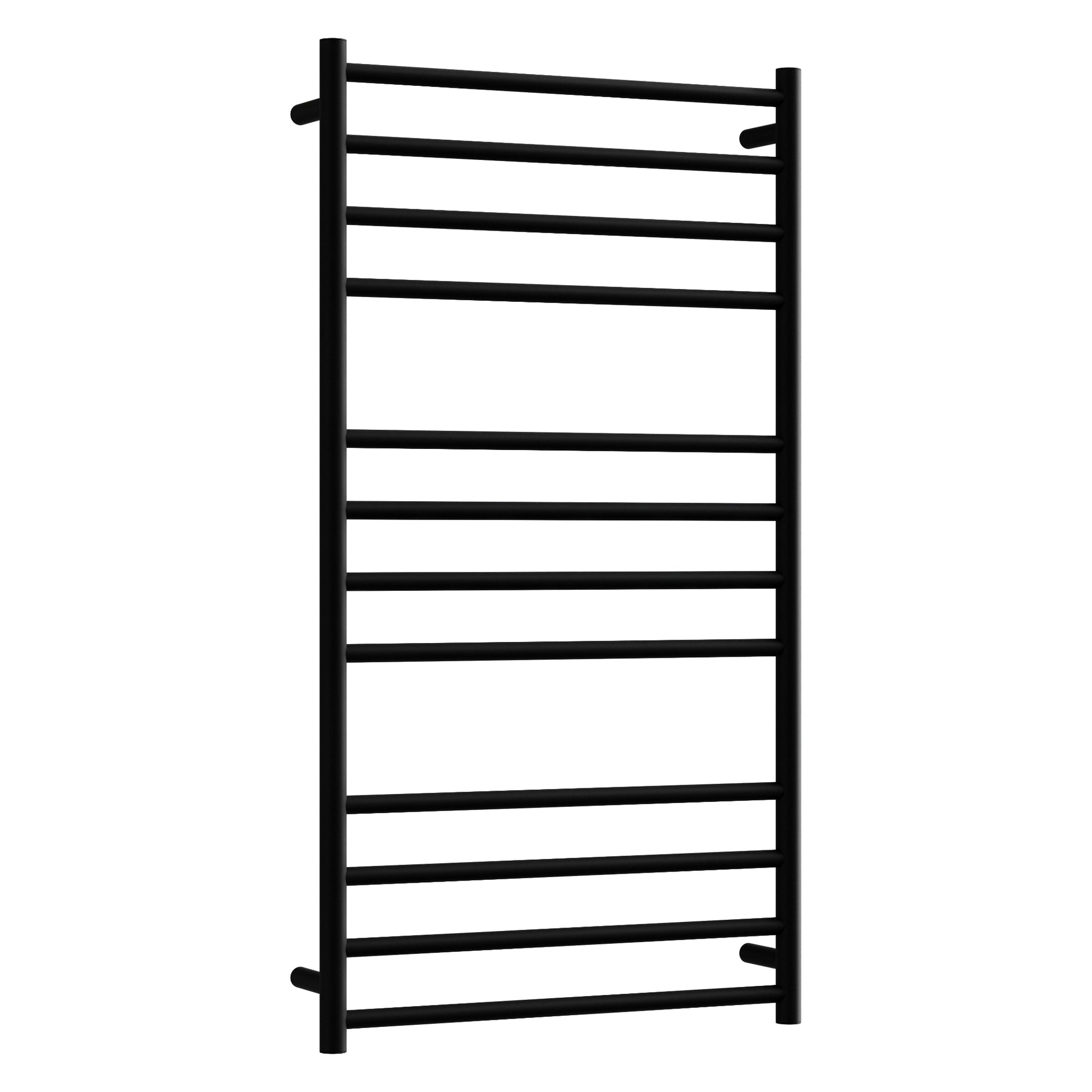 CODE ROUND HEATED TOWEL LADDER 1200X650 MATTE BLACK