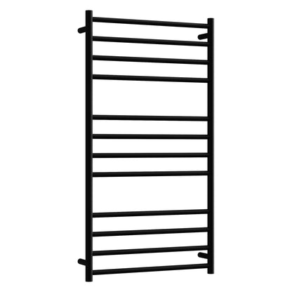 CODE ROUND HEATED TOWEL LADDER 1200X650 MATTE BLACK