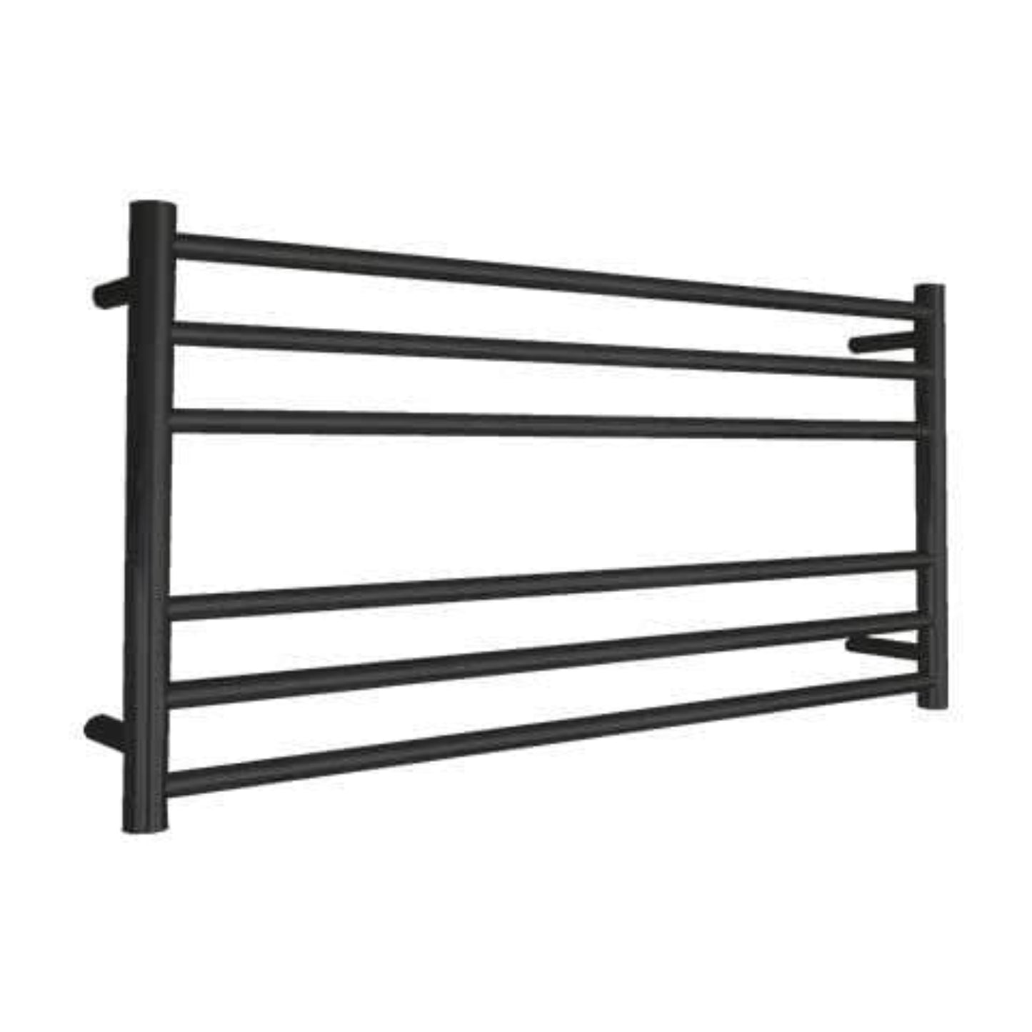 CODE ROUND HEATED TOWEL LADDER 600X1050 MATTE BLACK