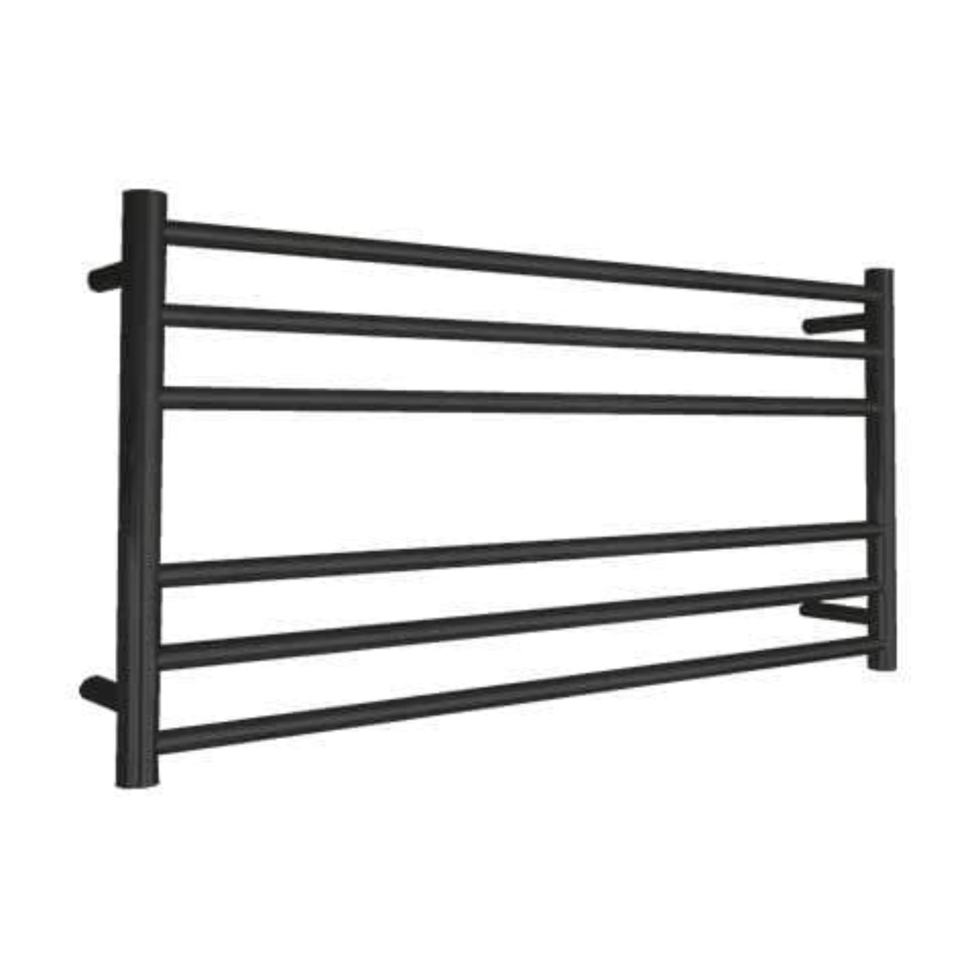 CODE ROUND HEATED TOWEL LADDER 600X1050 MATTE BLACK