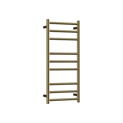 CODE ROUND HEATED TOWEL LADDER 900X400 BRUSHED BRASS