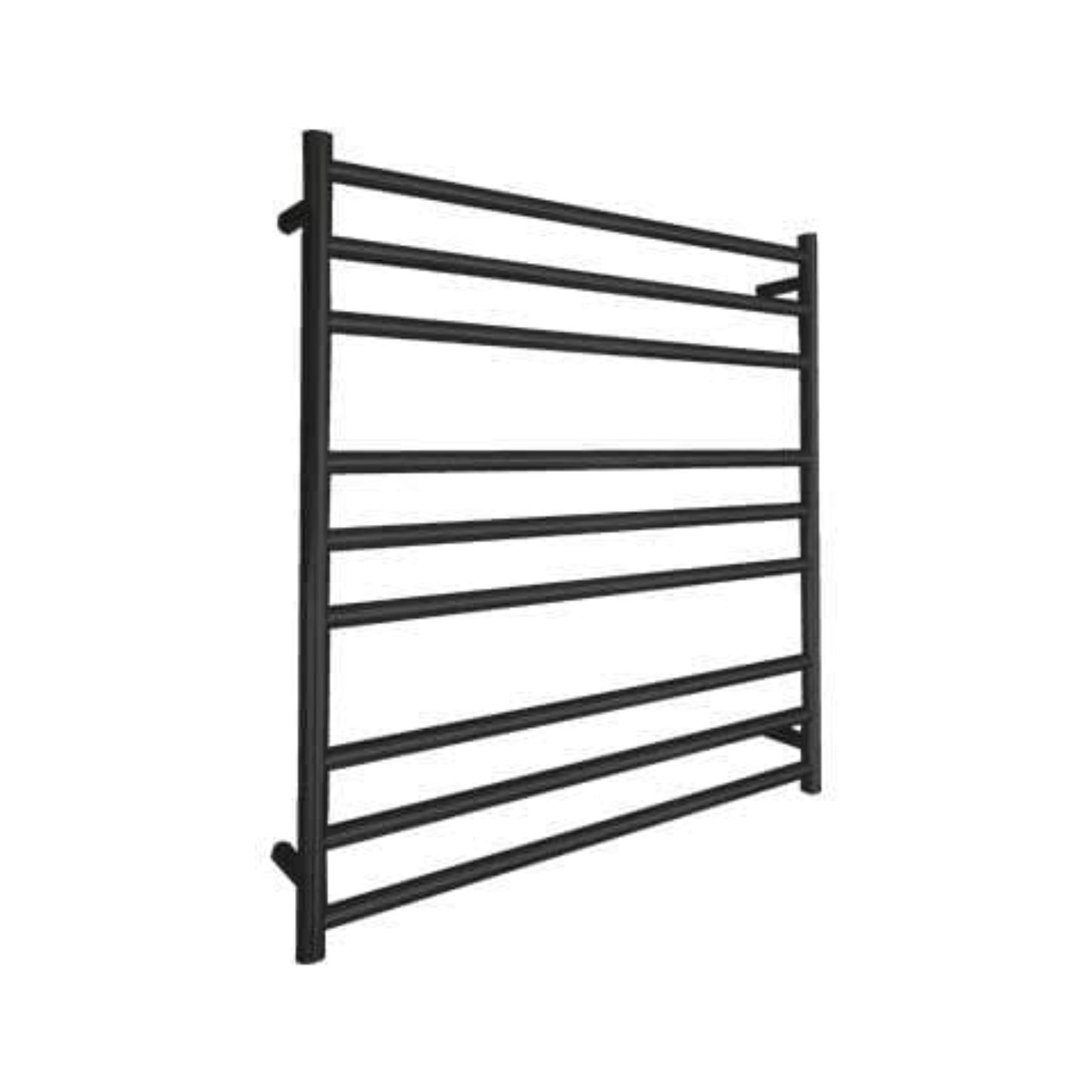 CODE ROUND HEATED TOWEL LADDER 900X850 MATTE BLACK