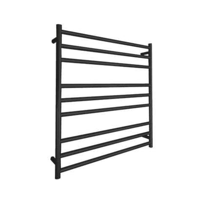 CODE ROUND HEATED TOWEL LADDER 900X850 MATTE BLACK