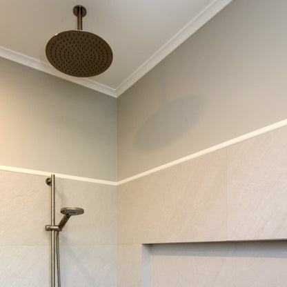 CODE ROUND SHOWER RAIN HEAD BRUSHED NICKEL