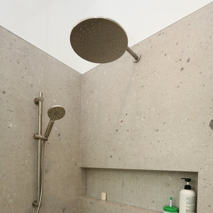 CODE ROUND SHOWER RAIN HEAD BRUSHED NICKEL