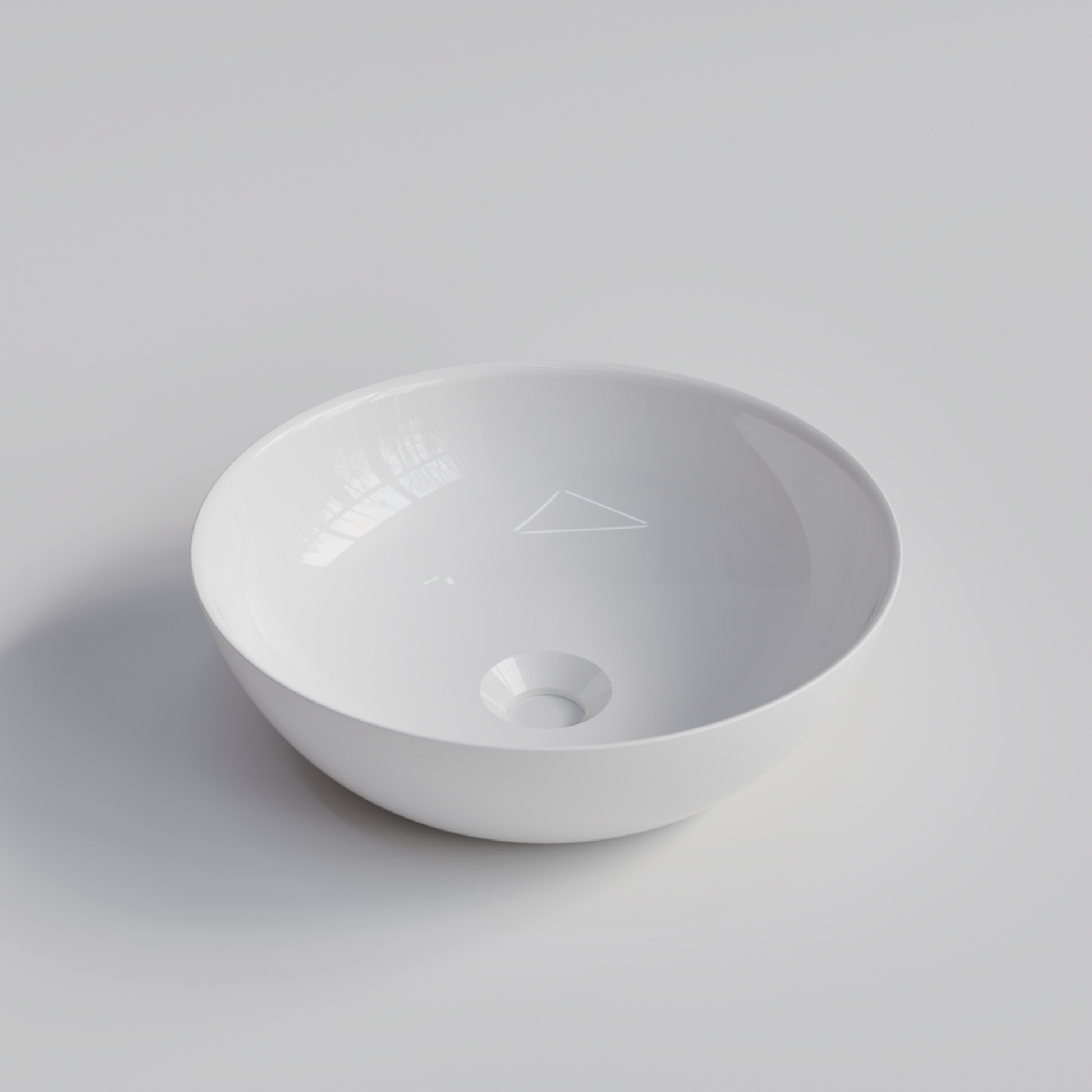 ROUND GLOSS WHITE BATHROOM BASIN