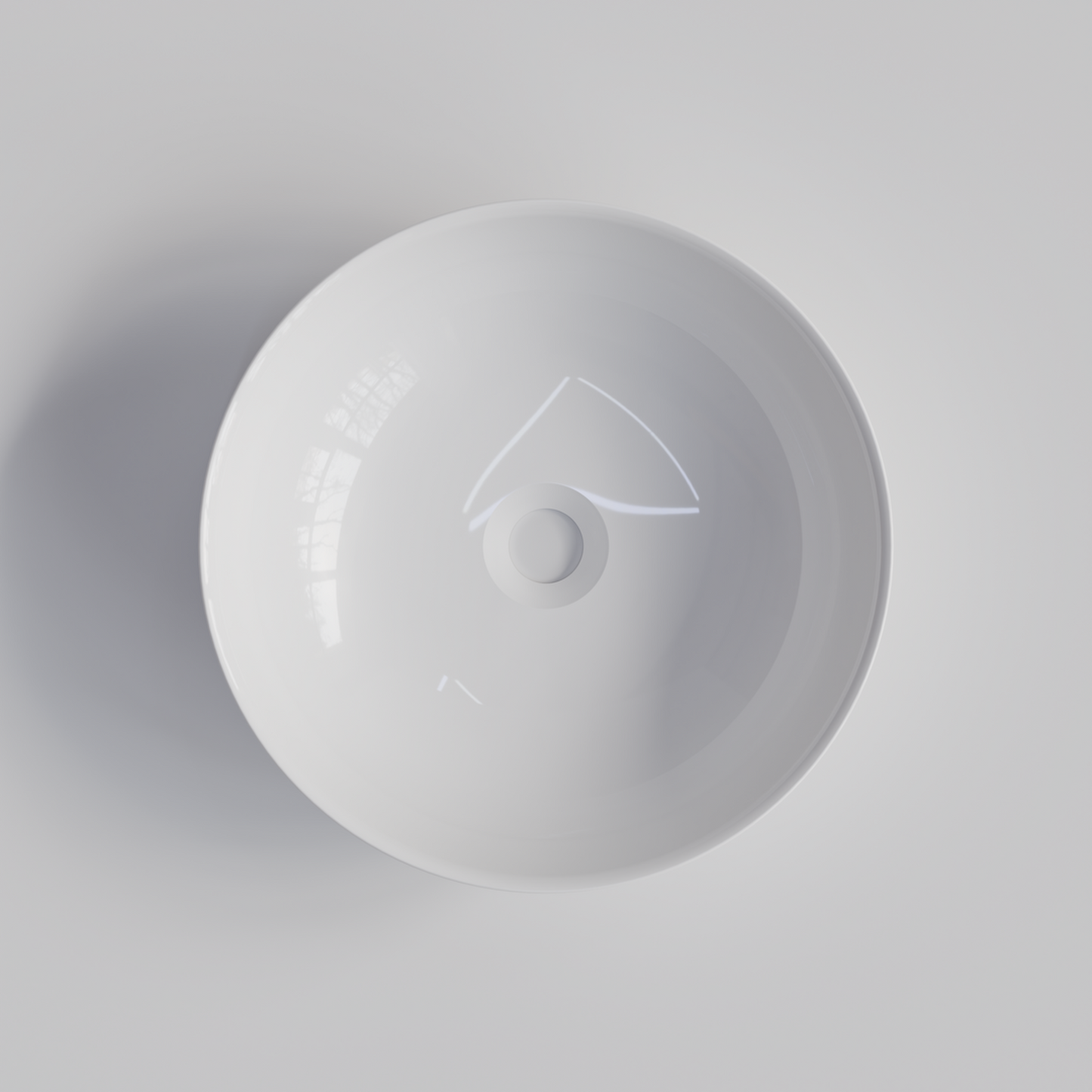 ROUND GLOSS WHITE BATHROOM BASIN