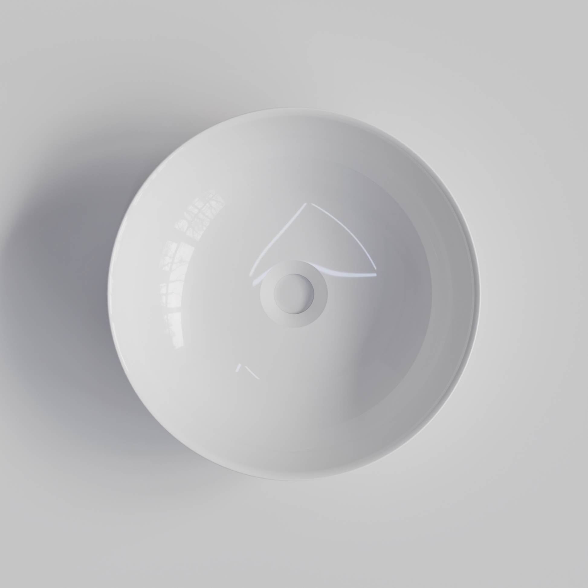 ROUND GLOSS WHITE BATHROOM BASIN