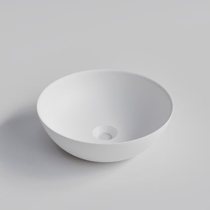 ROUND MATTE WHITE BATHROOM BASIN