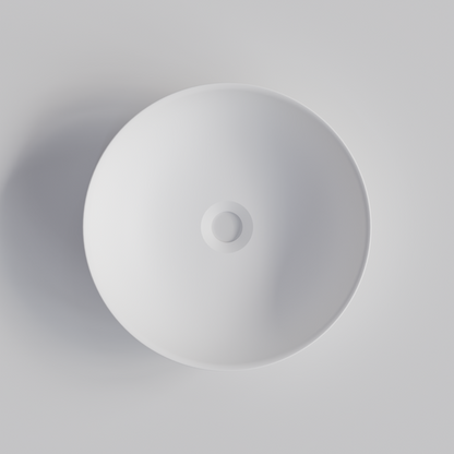 ROUND MATTE WHITE BATHROOM BASIN