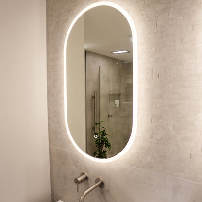 CODE SOLACE OVAL LED BATHROOOM MIRROR 