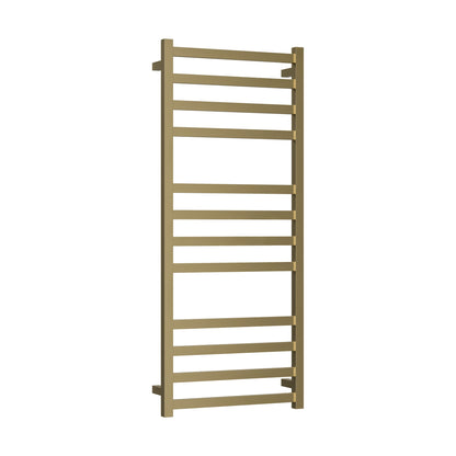 CODE SQUARE HEATED TOWEL LADDERS 1200X500 BRUSHED BRASS