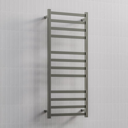 CODE SQUARE HEATED TOWEL LADDERS 1200X500 BRUSHED STAINLESS