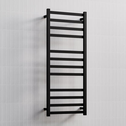 CODE SQUARE HEATED TOWEL LADDERS 1200X500 MATTE BLACK