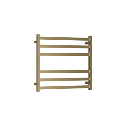 CODE SQUARE HEATED TOWEL LADDERS 600X650 BRUSHED BRASS