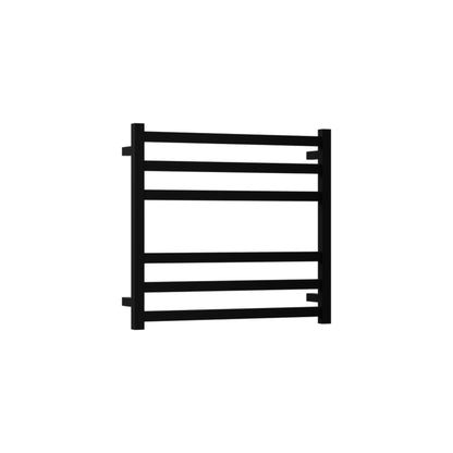 CODE SQUARE HEATED TOWEL LADDERS 600X650 MATTE BLACK