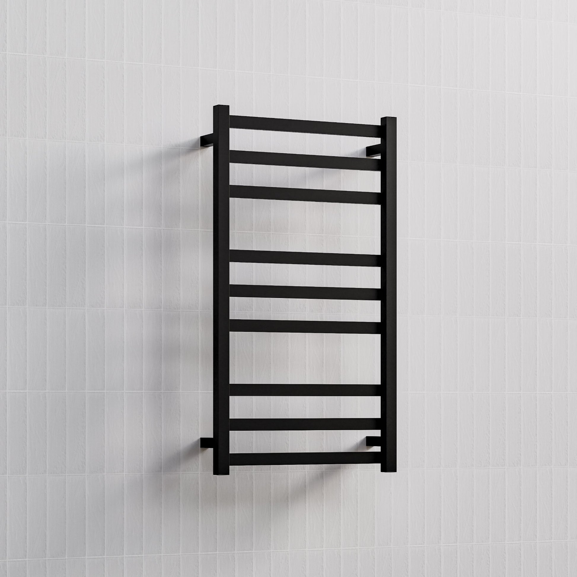 CODE SQUARE HEATED TOWEL LADDERS 900X500 MATTE BLACK
