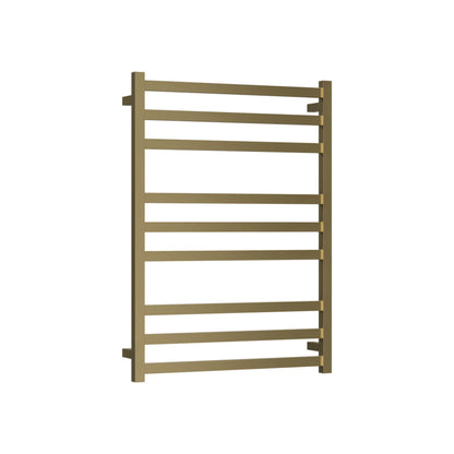 CODE SQUARE HEATED TOWEL LADDERS 900X650 BRUSHED BRASS