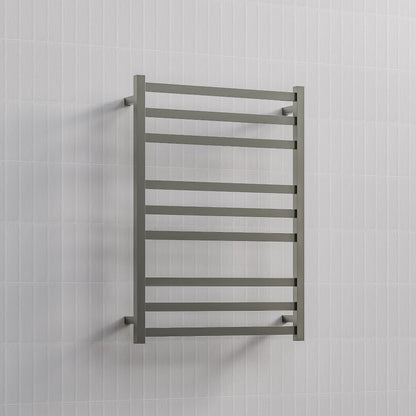 CODE SQUARE HEATED TOWEL LADDERS 900X650 BRUSHED STAINLESS