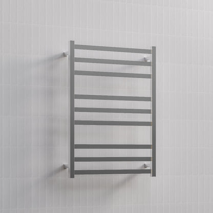 CODE SQUARE HEATED TOWEL LADDERS 900X650 CHROME