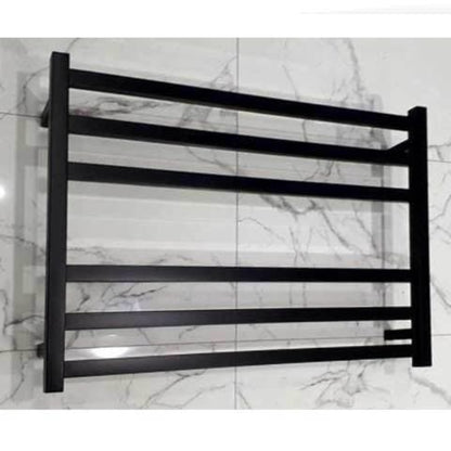 CODE SQUARE HEATED TOWEL LADDER 600X850 MATTE BLACK