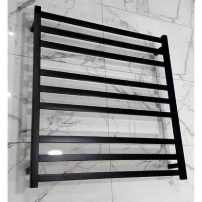 CODE SQUARE HEATED TOWEL LADDER 900X850 MATTE BLACK