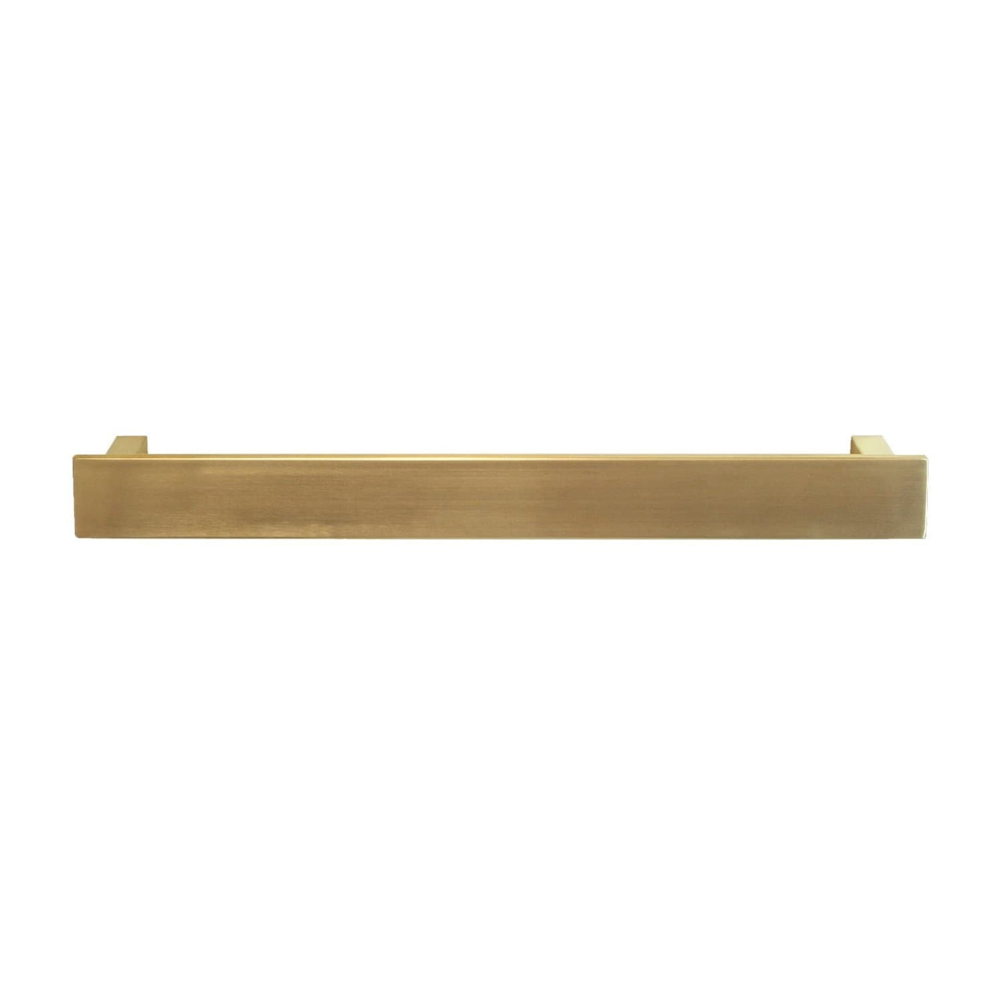 SQUARE SINGLE BARS 500 BRUSHED BRASS