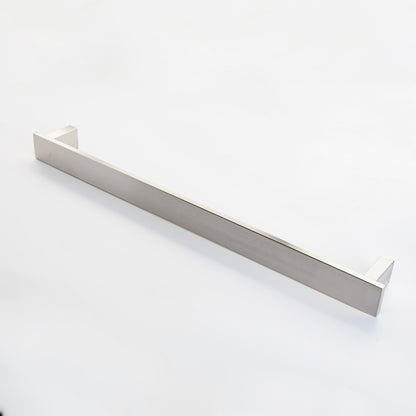 SQUARE SINGLE BAR 650 BRUSHED STAINLESS