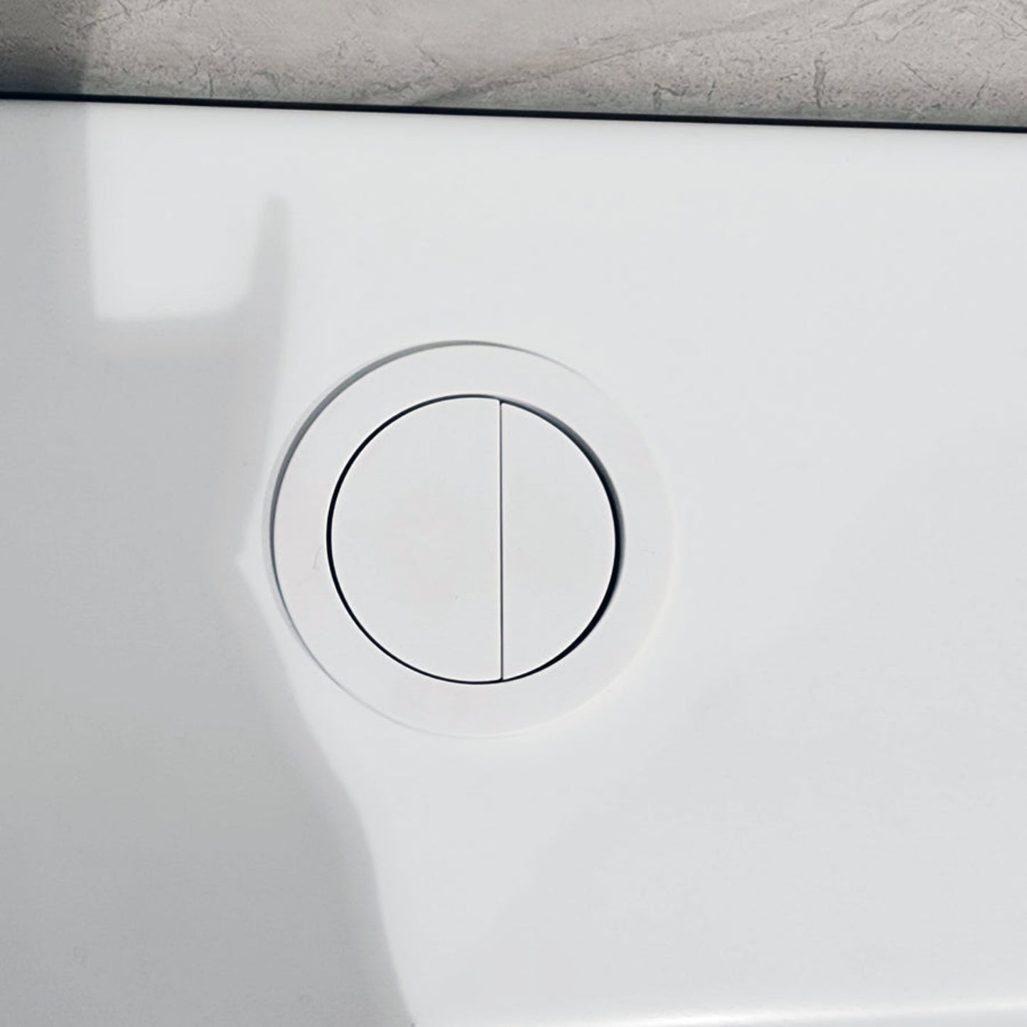 UNIVERSAL TOILET FLUSH BUTTON MATTE WHITE