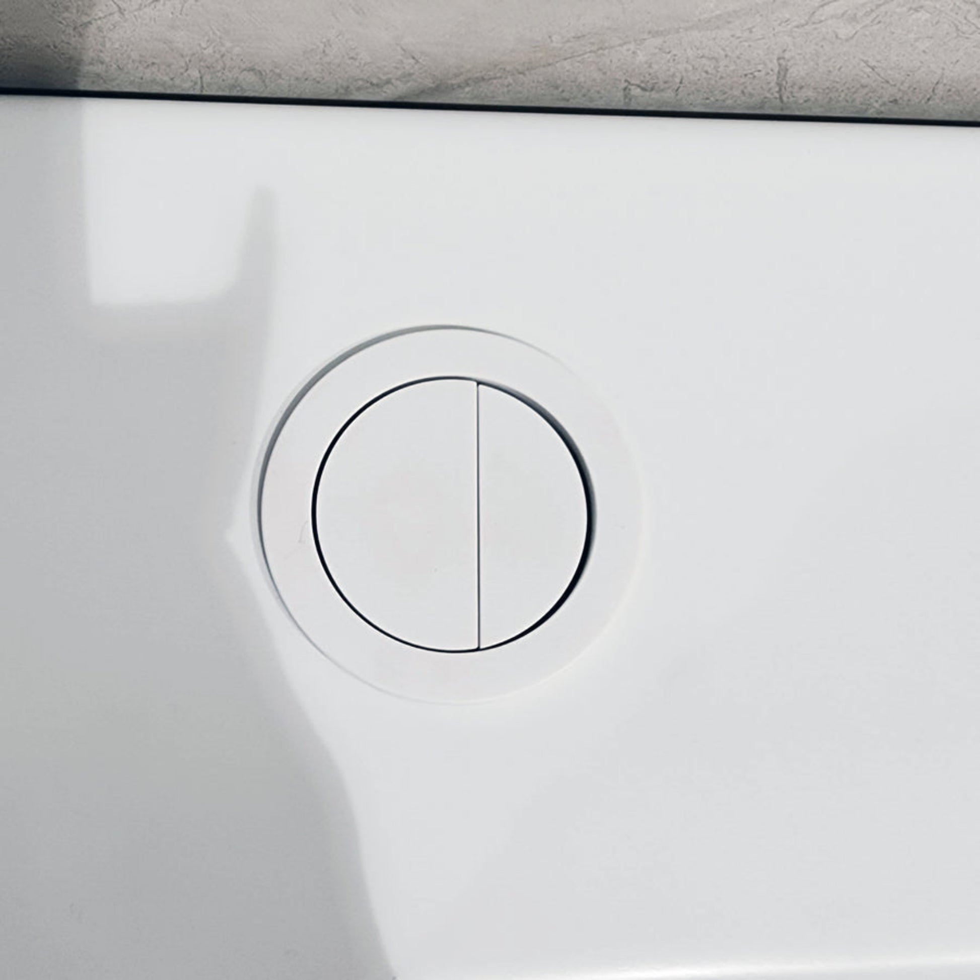 UNIVERSAL TOILET FLUSH BUTTON MATTE WHITE